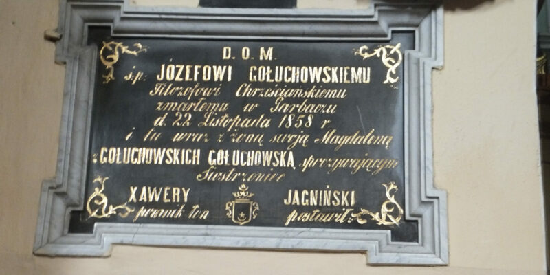 Epitafium Józefa Gołuchowskiego (fot. Alicja Mężyk)